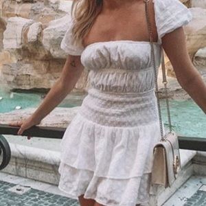 Sabo Skirt white scrunch dress